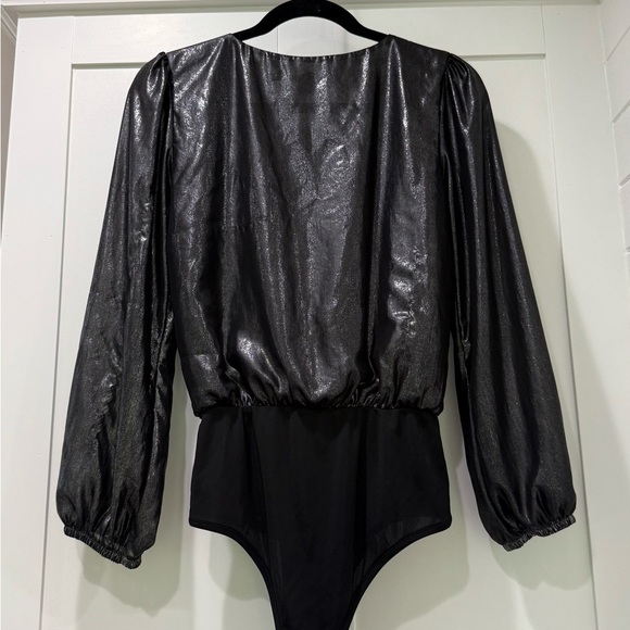 French Connection Black Metallic Bodysuit - Picture 2 of 4
